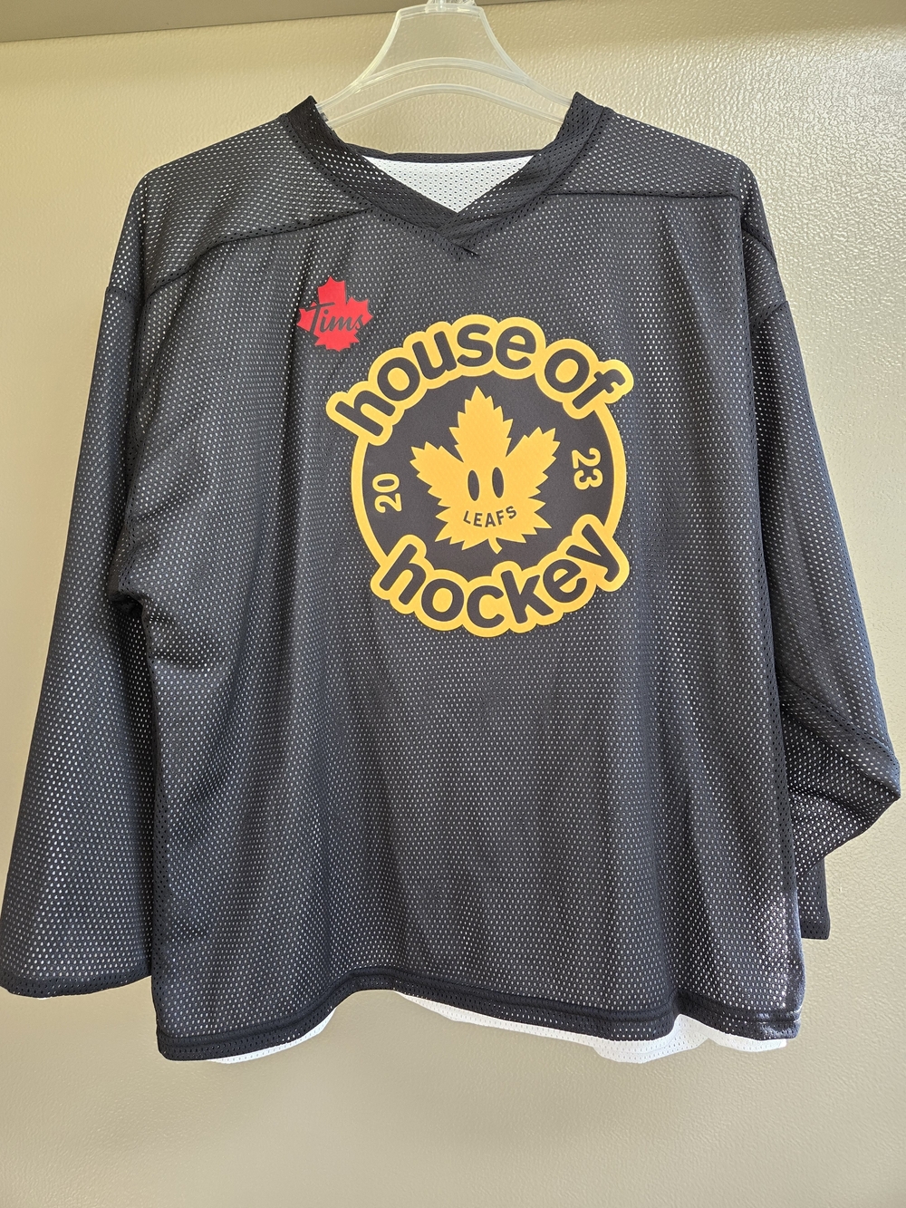 House of Hockey Reversible 2023 Jersey with Tims And Leafs Logo's.